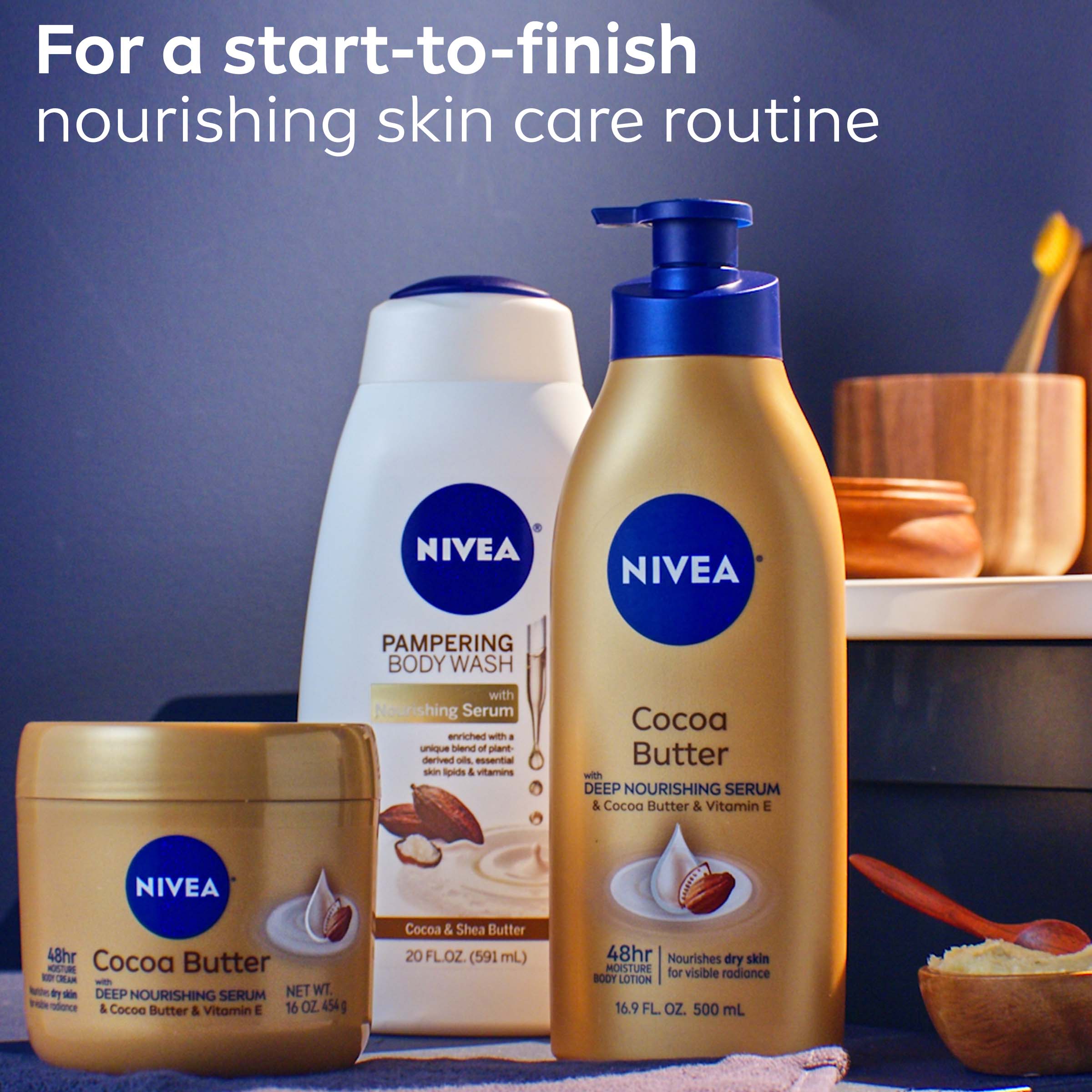 NIVEA Cocoa Butter Body Cream with Deep Nourishing Serum, 16 Ounce - image 10 of 11
