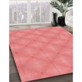 thumbnail image 3 of Ahgly Company Machine Washable Indoor Square Transitional Light Coral Pink Area Rugs, 5' Square, 3 of 7