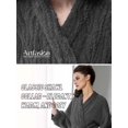 thumbnail image 5 of AMITOFO Long Robes for Women, Soft Fluffy Fleece Bath Robe with Front Pocket, Winter Warm Plush Lapel Women's Robes, Adjustable Belt, 5 of 8