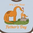 thumbnail image 4 of Inktastic It's Our 1st Father's Day Brontosaurus Family Boys or Girls Baby Bib, 4 of 4