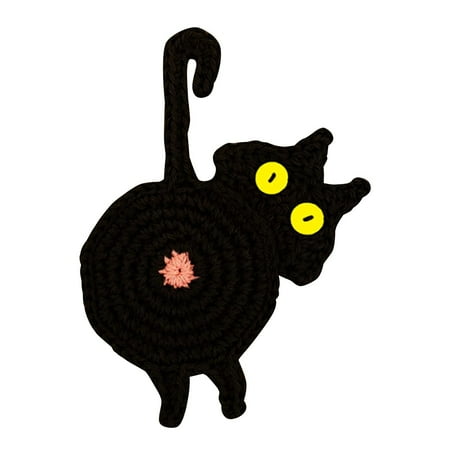 

Jmntiy Cat Butt Funny Drink Mat Handmade Crochet Mat Absorbent Mat Suitable For Home Office Decoration Cat Love Cat Gift Home Furnishing decoration