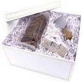 thumbnail image 3 of Oxfrd & Comma Coffret Cadeau de Luxe, Blanc avec Coutures Dorées, Grand Carré, 3 of 6