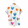 thumbnail image 6 of Rvwovn Men's Valentine's Day Button Down Shirt - Love Heart Print Holiday Casual Top, 6 of 6