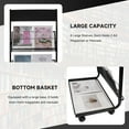 thumbnail image 3 of Floor-Standing Magazine Rack 4-Layer with Wheels, Brochure Display Stand for Exhibitions, Office, and Any Organization Requiring Information Display, 3 of 7