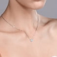 thumbnail image 2 of Gem Stone King 18K White Gold Pendant Necklace 0.75 Ct Round Sky Blue Aquamarine, 2 of 4
