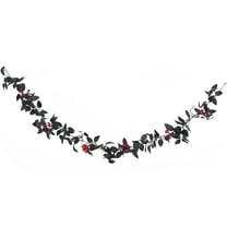 SEWCHICS Small Garland Wreath Christmas Garland Black Plastic 1Pack