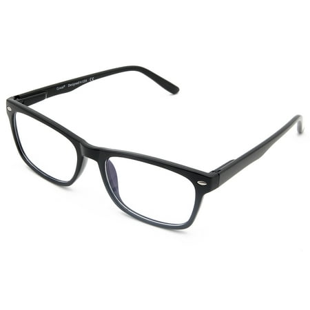 Cyxus Rectangle Blue Light Filter Gaming Glasses with Spring Hinges, Clear Lens 8228 Men/Women