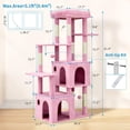 thumbnail image 5 of Heavy Duty Cat Tree, 61" Sturdy Cat Tree for Indoor Cats Extra Large Cat Tower with Scratching Post, Hammock, Cat Condo for Adult Cats Kittens, F72 Pro, 5 of 8