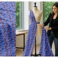 thumbnail image 5 of Soimoi Blue Cotton Voile Fabric Artistic Tree & Wolf Animal Print Sewing Fabric Yard 42 Inch Wide, 5 of 7