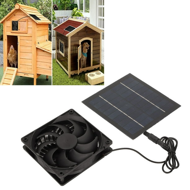 Solar Fan 5W Solar Exhaust Fan Kit Low Noise Solar Powered Fan For Greenhouse Shed Chicken Coop Dog Houses Ventilation