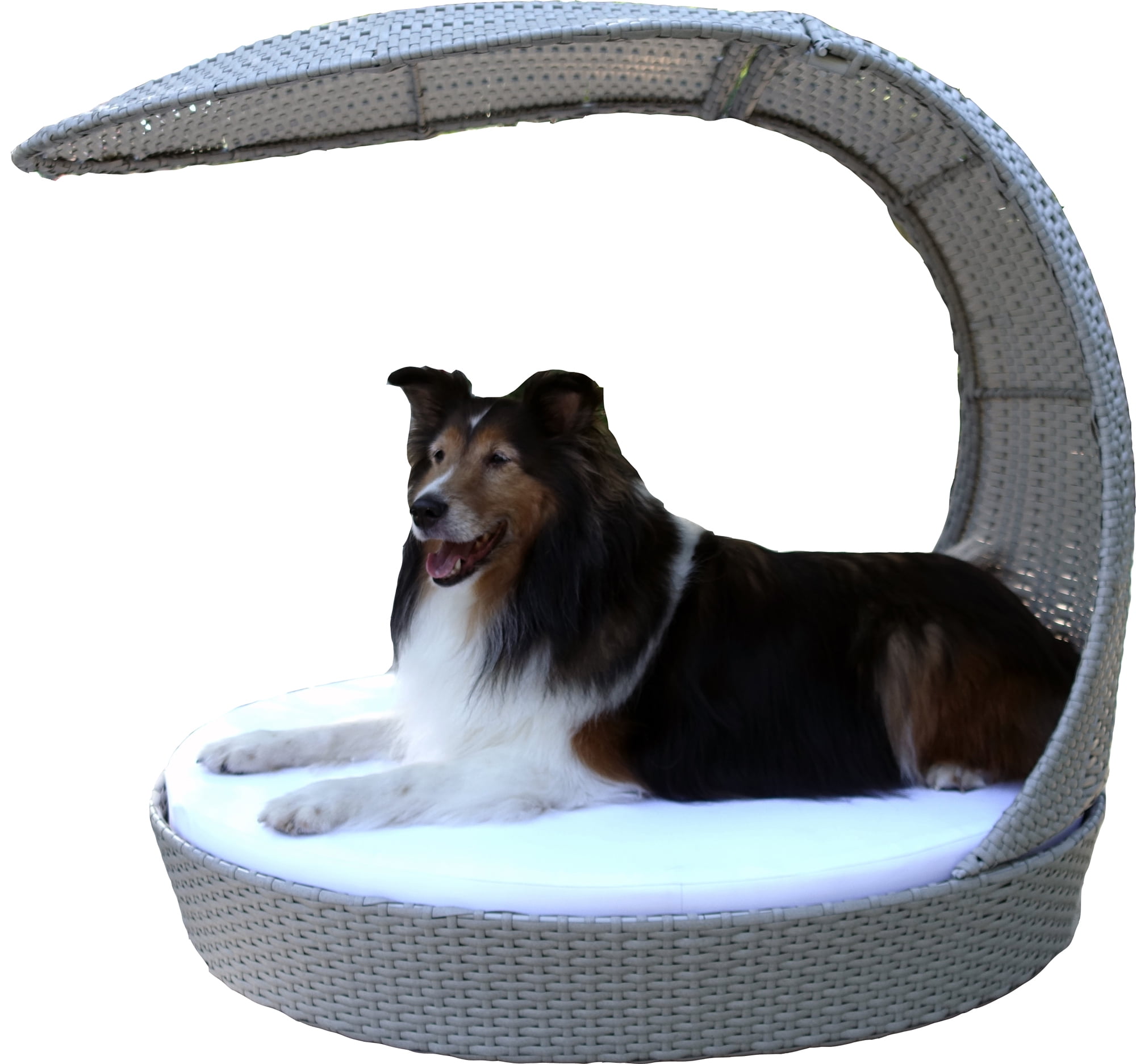 The Refined Canine, Outdoor Dog Chaise Lounger, Large, Smoke Walmart