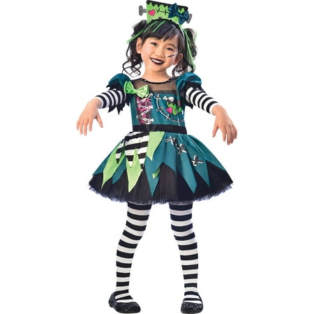 Monster Miss Halloween Costume for Toddler Girls, 3-4T, with