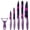 6PCS-Phoenix tail kitchen set purple, variant on High-Carbon Stainless Steel Kitchen Knife Set with Block - Chef Knife, Bread Knife, Scissors, Sharpener, Dishwasher Safe, Non-Slip Handle, Gift for Holidays
