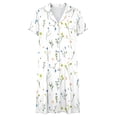thumbnail image 4 of Fewfanhot Spring Dresses for Women House Dress with Pockets Button Down Sleepshirt Short Sleeve Nightshirt, 4 of 7