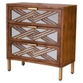 thumbnail image 1 of Open Box COZAYH 3-Drawer Modern Accent Dresser Mirror Front Storage Cabinet, Wood Finish, 1 of 13