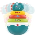 thumbnail image 1 of Plenplay Baby Tummy Time Toys - Juguetes apilables de dinosaurios para mayores de 6 meses Weeble Wobble Toys para bebés de 6 9 a 12 meses Anillos apilables Juguete de aprendizaje de tallo Juguete de a, 1 of 5