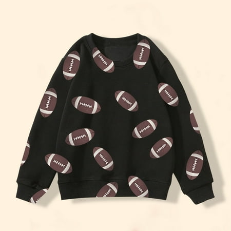 

Sweatshirt for Kids Autumn Winter and Rugby Printed Casual Long Sleeve Pullover Kids Coats Girls and Boys