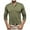 Army Green, variant on Iugvhana Mens 100% Cotton Henley Shirt Top Long Sleeve Solid Color Basic Button Up Pullover Shirts Round Neck T-Shirts Khaki XXL