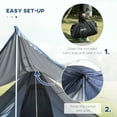 thumbnail image 3 of Barara King Outdoor Tent with Porch Area, Floor and Carry Bag, Portable Camping Shelters for 2-3 Person for Outdoor, Backpacking, Camping, Hiking, Blue, 3 of 7