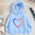 thumbnail image 4 of Spazoro Girls Pullover Hoodie, Pockets Hooded Graphic Print Long Sleeve Relaxed Fit Fall Casual Sweatshirt for Kids Blue Size 9-10, 4 of 8