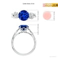 thumbnail image 5 of ANGARA Lab Grown 2.2 Ct Blue Sapphire Floral Engagement Ring for Women in 14K White Gold (Size-8mm) | September Birthstone, Anniversary, Jewelry Gift for Women | Lab-Grown Blue Sapphire Ring, 5 of 8