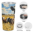 thumbnail image 6 of Farm Cows Tumbler Print 20oz Stainless Steel Coffee Cup with Lid & Straw Double Wall Insulated Tumbler, 6 of 8