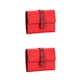 thumbnail image 1 of Monedero de cuero Minnieouse para mujer reemplazo de tres pliegues con cremallera tarjetero elegante carpeta de fotos billetera Notecase Rojo, 1 of 6