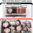 thumbnail image 3 of 4Pcs Freezer Organizer（0Pcs Expandable Hanging Refrigerator Basket and 4Pcs Stackable Freezer Containers）,Black Wire Basket for Freezer&Upright Freezer, 3 of 5