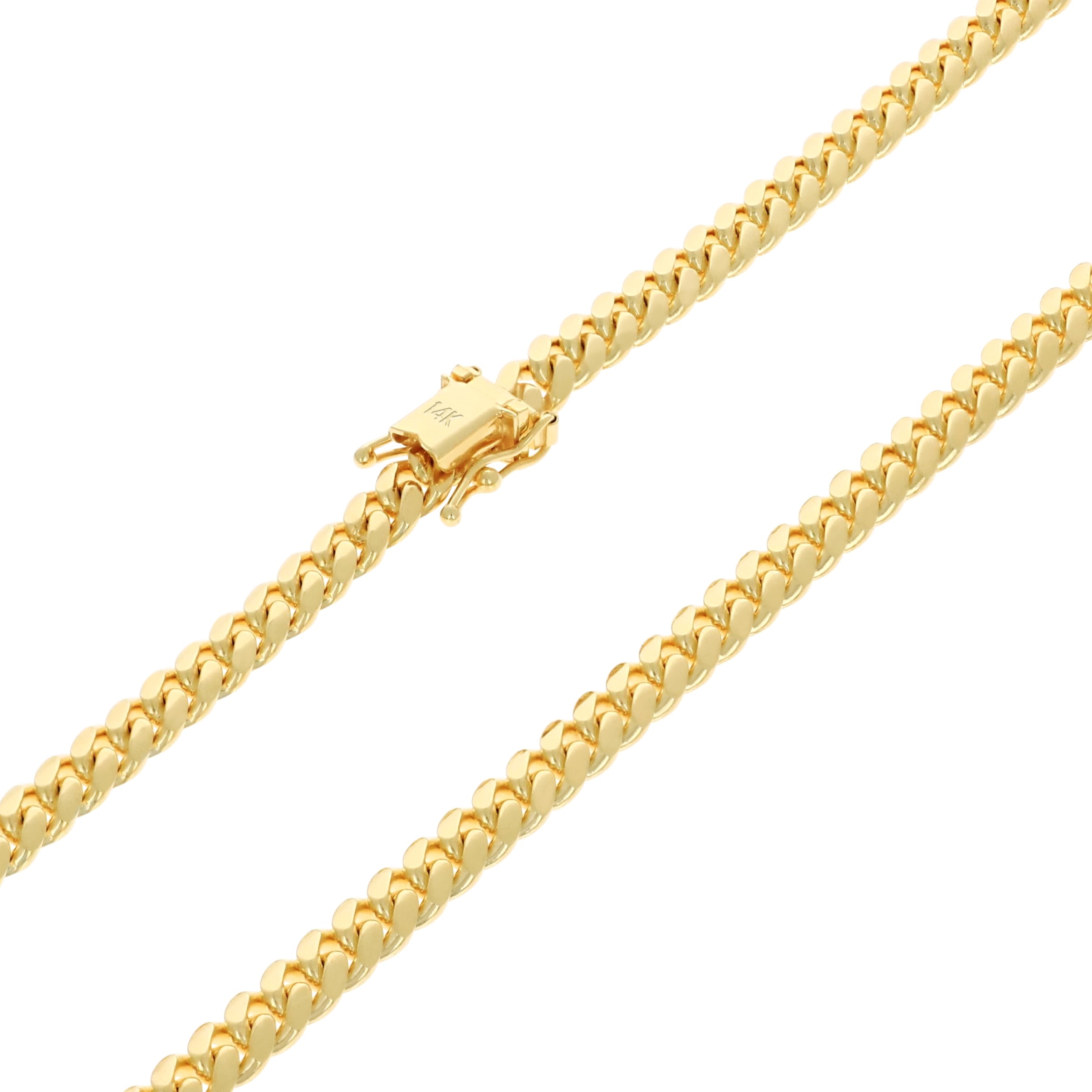 Nuragold 14k Yellow Gold 5mm Solid Miami Cuban Link Chain Pendant Necklace, Mens Jewelry Box Clasp 16" - 30" - image 5 of 11