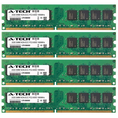 - 8GB Kit 4x 2GB Modules PC2-8500 1066MHz NON-ECC DDR2 DIMM Desktop 240-pin Memory Ram