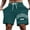 Dark Green, variant on Men's Street Style Letter Print Casual Shorts Slight Stretch Polyester