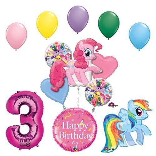 My Little Pony Pinkie Pie and Rainbow Dash 3rd Birthday Party Supplies