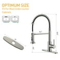 thumbnail image 5 of Boyel Living 3-function Kitchen Faucet Under The Pull Down Spout,Single Handle Kitchen Sink Faucets with Base Plate Suit to 1 or 3 Holes Brushed Nickel, 5 of 9