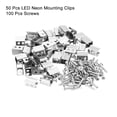 thumbnail image 3 of Unique Bargains Rope Light Mounting Clips Stainless Steel Channel Mounting Holder Accessories for 4.8mm to 6mm LED Strip 50 Pack, 3 of 5