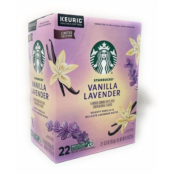 Starbucks Vanilla Lavender K-Cup Coffee Pods - 22 count - 1 box