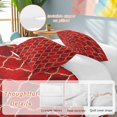 thumbnail image 3 of Red Geometric Bedding 3 Piece Duvet Cover Set Full Size, Modern Morocco Abstract Art Soft Microfiber Comforter Cover with Zipper Closure & Pillowcases, Wrinkle & FadeResistant Quilt Cover, 3 of 9