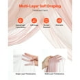thumbnail image 3 of KFFKFF Artificial Wedding Arch Flowers Kit, Pink Floral Decorations with Drapes (Set of 5) - Includes 2 Floral Arrangements and 3 Sheer Drapes for Ceremony, Bouquets, and Backdrop Decoration, 3 of 9