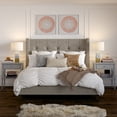 thumbnail image 3 of Evelyn&Zoe Lena 21.5" Tall Table Lamp with Fabric Shade, Marble and Brass/White, 3 of 6
