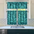 thumbnail image 3 of Kitchen Curtains 36 Inch Short - 3 Panel Set, Shark Whale Dolphin Ocean Theme, Rod Pocket Window Curtain, 100% Polyester for Nautical Farmhouse Kitchen, Easy Wash, 3 of 6