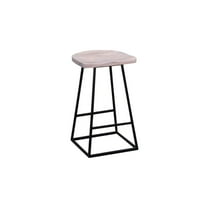 Clement Solid Wood 24" Bar Stool - White