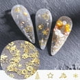 thumbnail image 3 of UDIYO 1 Box Nail Decor Mixed Elk Snowman Snowflake DIY Design Gold Color Metal Nail Art Studs Set for Nail Design, 3 of 6