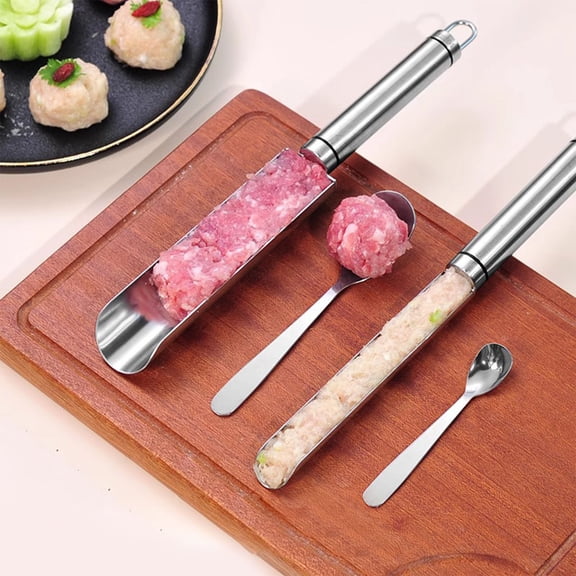 Stainless Steel Meatball Maker, 304 Steel Kitchen Utensil for Crafting Fish Balls and Shrimp Balls, Featuring Durable and Easy To Clean Design for Home Cooking and Meal Prep Blahzhy