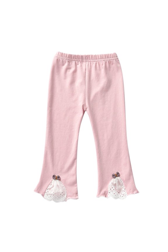 Toddler Girls Footless Leggings Kids Fashion Bow Stretchy Trousers Legging Pants 1-8 Y