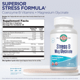 thumbnail image 2 of KAL Stress B Mag Glycinate, B Complex Vitamins Plus Magnesium, Active Forms Coenzyme Vitamin B-6, Methylcobalamin, and Folate from 5-MTHF, Healthy Mood & Relaxation Support, 30 Servings, 60 VegCaps, 2 of 6
