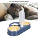 thumbnail image 4 of Cuencos Triples Para Perros Y Gatos, Cuenco De Comida Para Gatos Elevado Inclinado De 15 Grados Con Cuencos Automáticos Para Botellas De Agua Para Cachorros, Mascotas,, 4 of 7