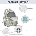 thumbnail image 4 of Maltese Dog and Flower Floral Backpack for School,Cute School Bag,Schoolbag with Adjustable Shoulder Straps & Padded Back,13.4"x11"x4.7", 4 of 6