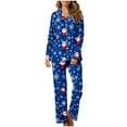 thumbnail image 2 of Xihbxyly Christmas Pajamas for Women, Women's Christmas Printed Pajama Set for Daily Home Wear Two-Piece Pajama Set with Pocket, 2 of 6