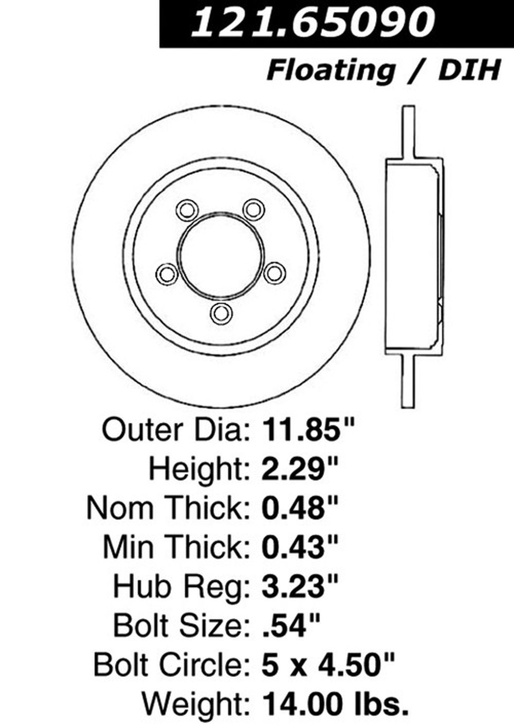 C-Tek Disc Brake Rotor 121.65090