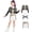 Black & Golden Style-rum, variant on K'id's Pop Singer Group Costume G'irl's Halloween Costumes Cosplay Outfit Set | Cosplay Costume, Yellow Cropped Jacket, Sleeveless Shirt, Pants, Birthday Party Dress Up Set, Pretend Play