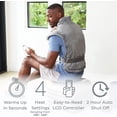 thumbnail image 3 of PureRelief XL Extra-Long Back & Neck Heating Pad, Safe Heat Therapy for Sore Muscles, Pain, & Cramps in Neck, Back, & Shoulders, 4 Heat Settings w/Auto Shut-Off, Soft Fabric (Gray), 3 of 8
